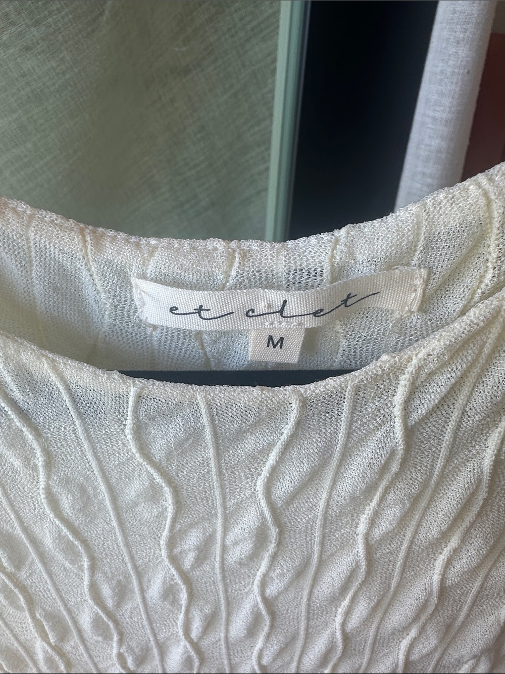 Sleeveless Cream Textured Knit Maxi Dress - Picture 2 of 3
